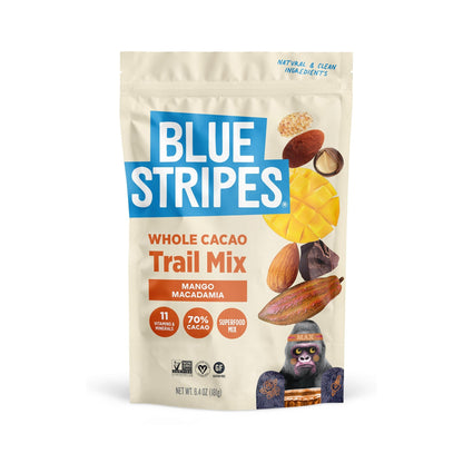 Blue Stripes Mezcla de Frutos Secos Mango, Macadamia y Cacao 181 g