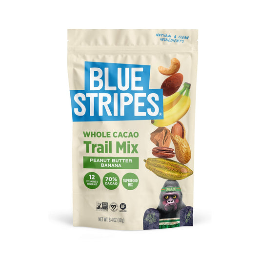Blue Stripes Mezcla de Frutos Secos Crema de Cacahuate, Plátano y Cacao 181 g
