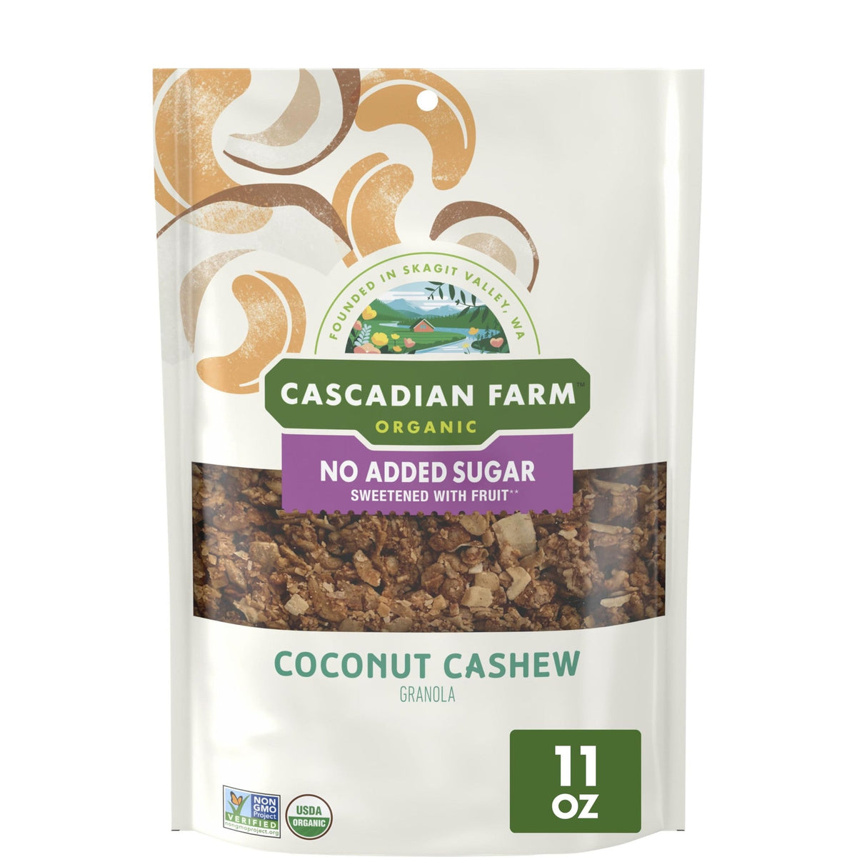Cascadian Farm Granola Orgánica de Coco y Nuez de La India 312 g