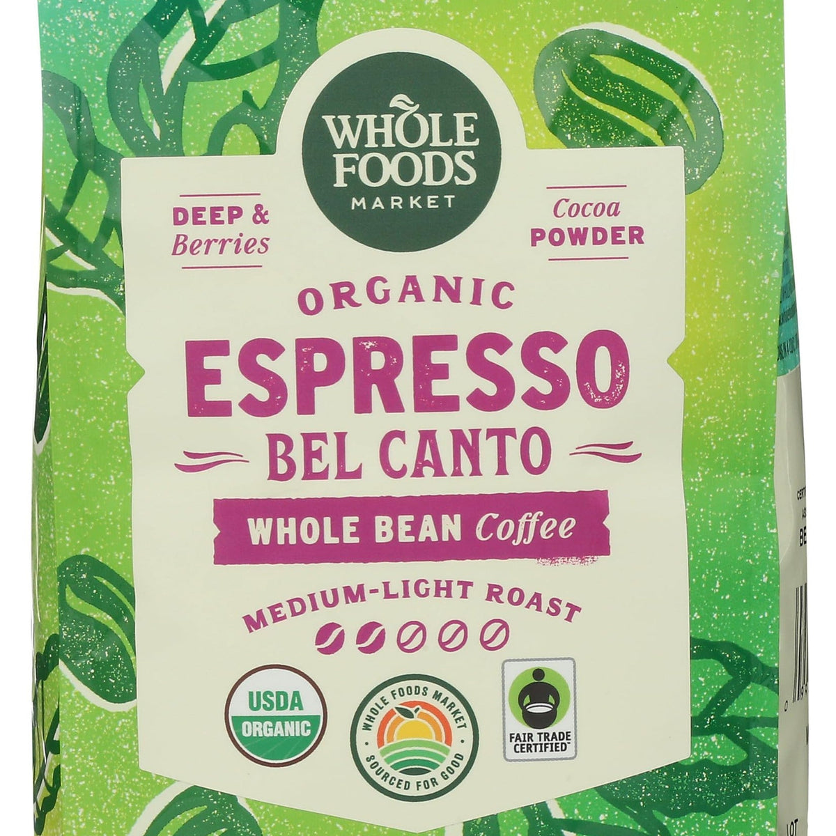 Whole Foods Market Café en Grano Orgánico Bel Canto 340 g