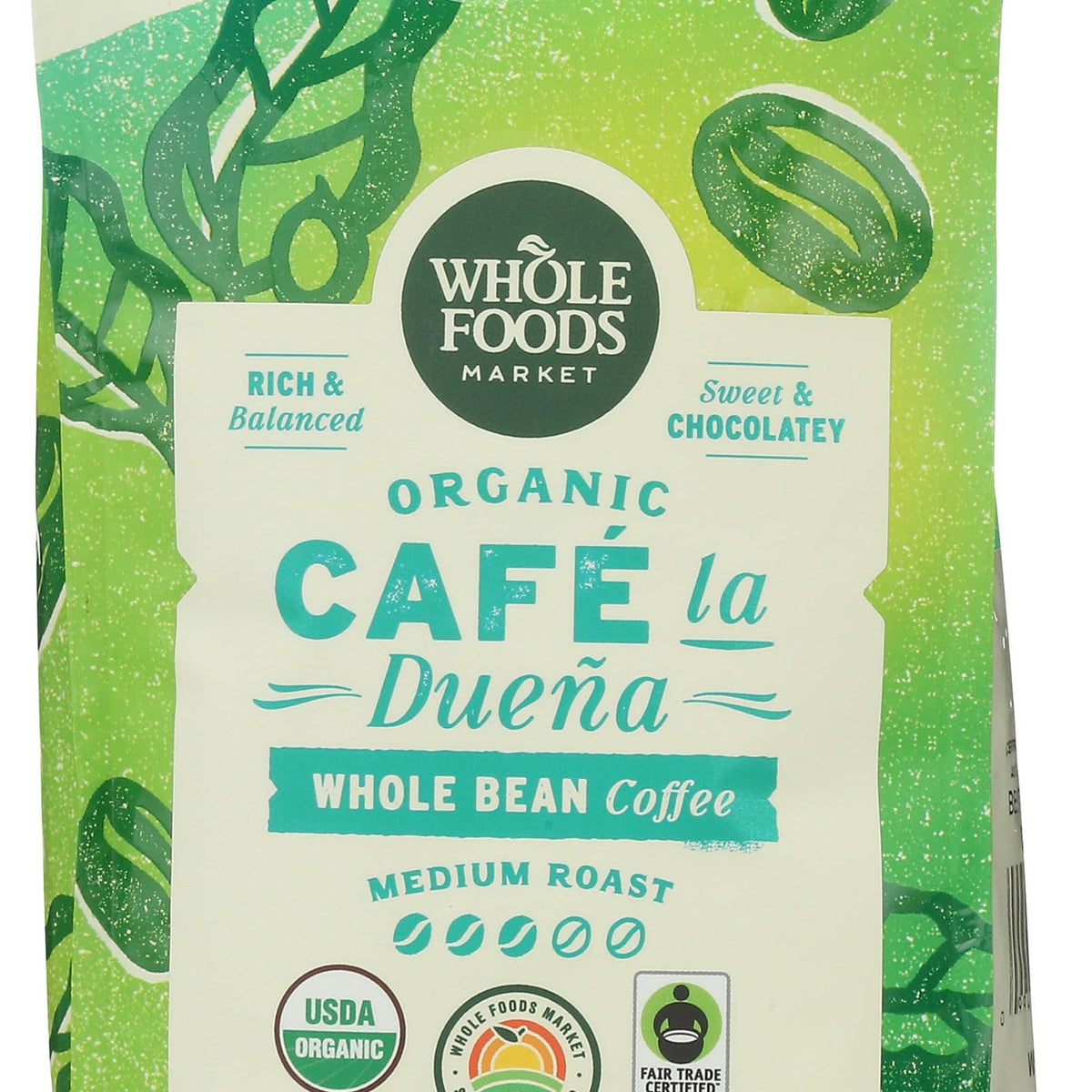 Whole Foods Market Café en Grano Orgánico Café La Dueña 340 g