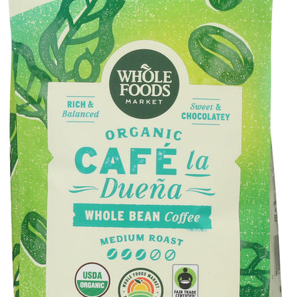 Whole Foods Market Café en Grano Orgánico Café La Dueña 340 g