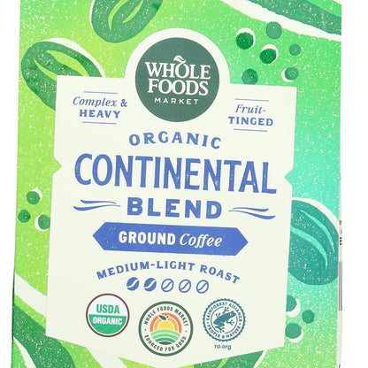 Whole Foods Market Café Molido Orgánico Continental Blend 340 g