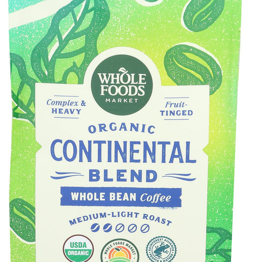 Whole Foods Market Café en Grano Orgánico Continental Blend 340 g