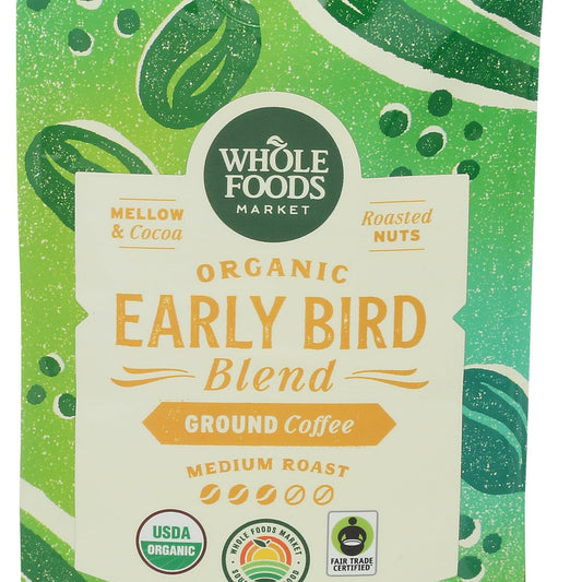 Whole Foods Market Café Molido Orgánico Early Bird Blend 340 g