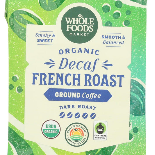 Whole Foods Market Café Molido Orgánico Descafeinado Tueste Francés 340 g