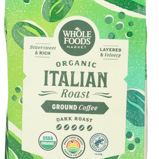 Whole Foods Market Café Molido Orgánico Tueste Italiano 340 g
