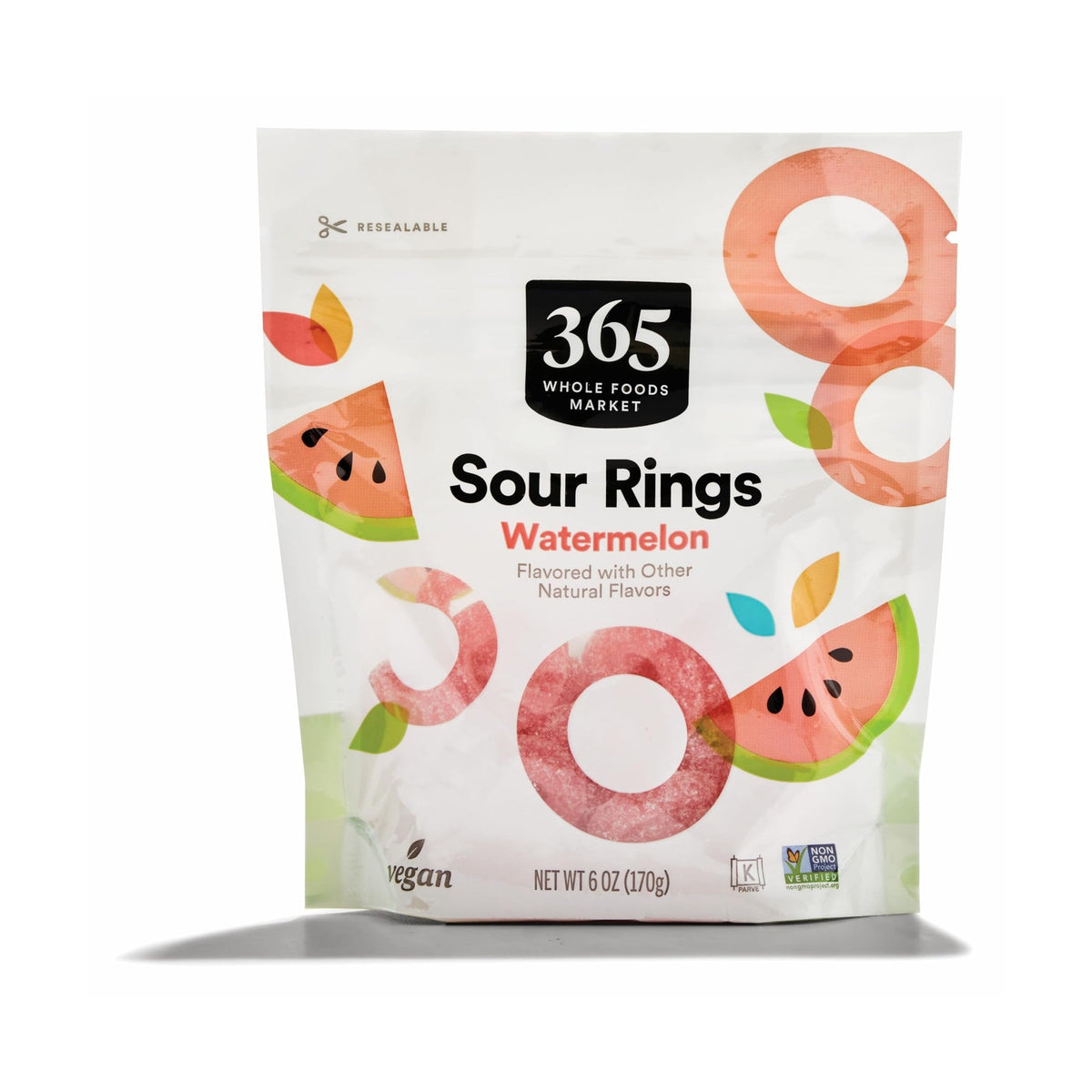 365 Aros de Gomita Ácidos Sabor Sandía 170 g