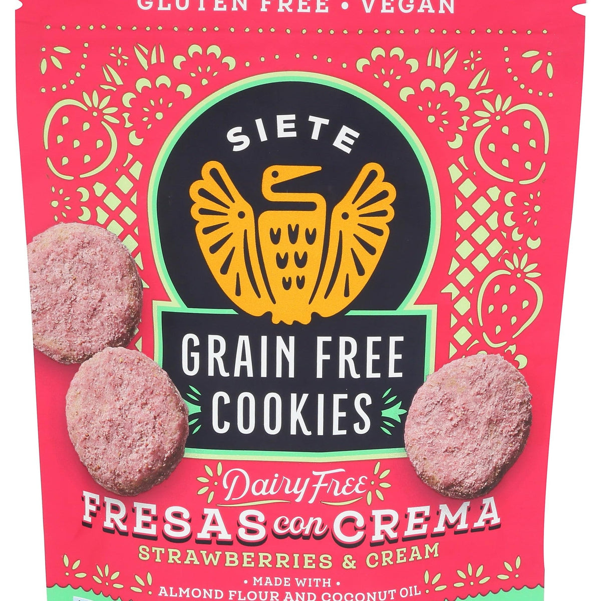 Siete Galletas Fresas con Crema Sin Granos 128 g