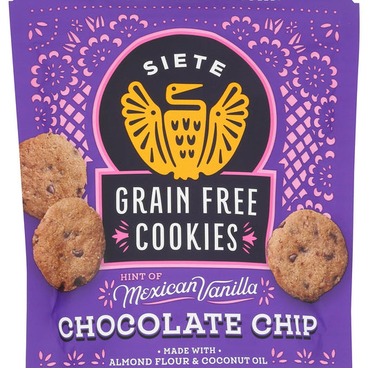 Siete Galletas con Chispas de Chocolate y Vainilla Mexicana Sin Granos 128 g