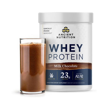 Ancient Nutrition Proteína Whey A2 Sabor Chocolate con Leche 646 g