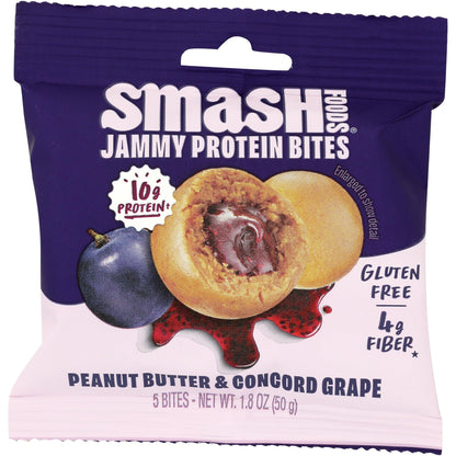 Smash Bocaditos Superfood Crema de Cacahuate y Mermelada de Uva 51 g