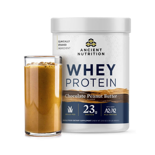 Ancient Nutrition Proteína Whey A2 Sabor Chocolate y Crema de Cacahuate 610 g