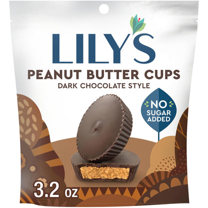 Lily's Tazas de Chocolate Amargo con Crema de Cacahuate Sin Azúcar Añadida 91 g