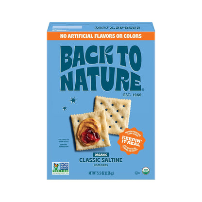 Back to Nature Galletas Saladas Clásicas Orgánicas 156 g