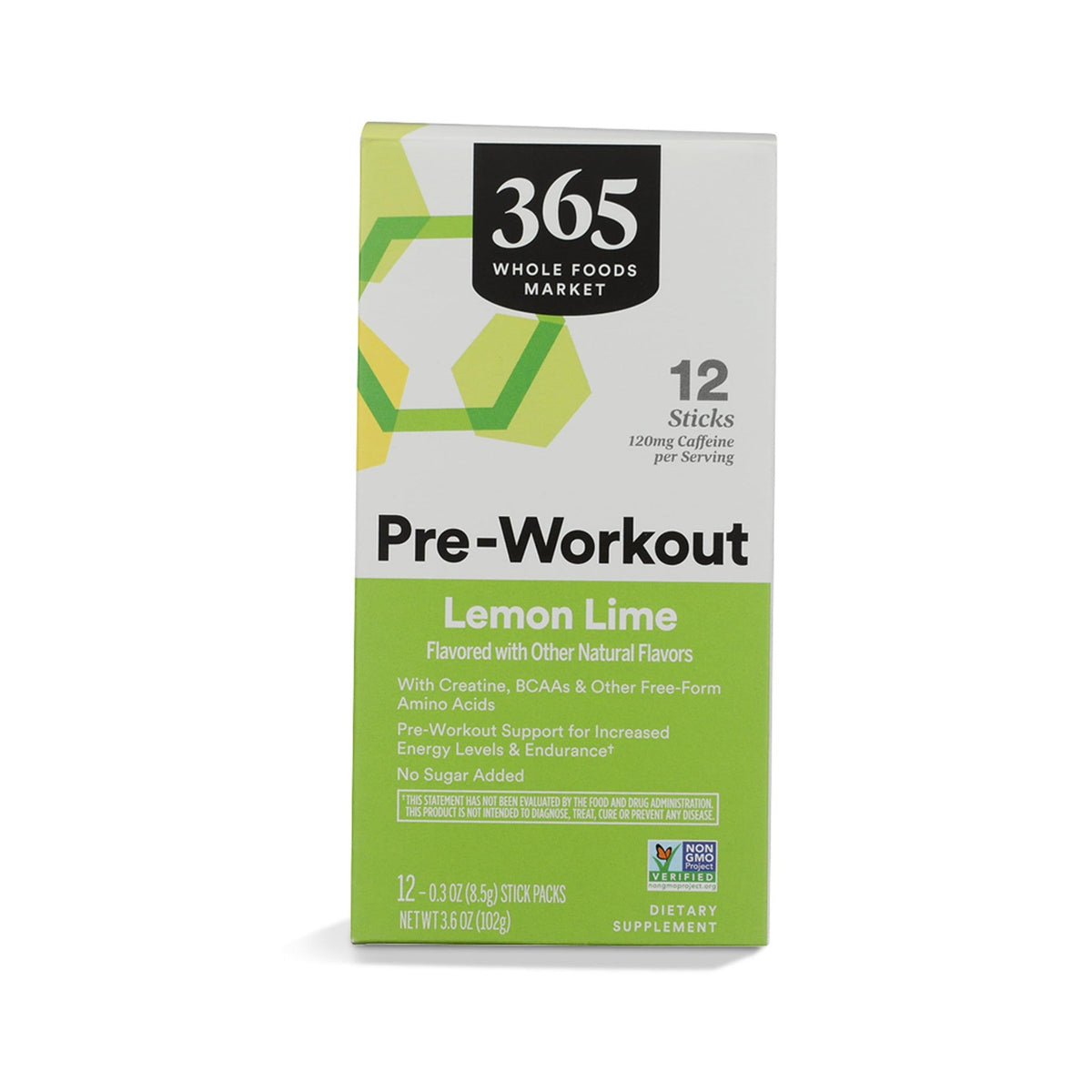 365 Pre-Entreno en Polvo Limón y Lima 12 Sobres