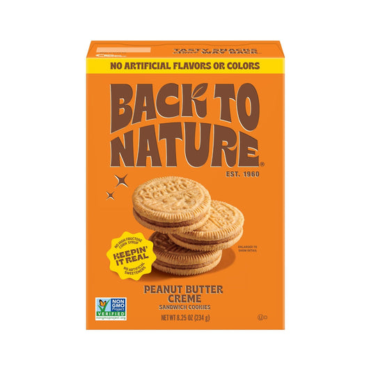Back to Nature Galletas Sándwich Rellenas de Crema de Cacahuate 234 g