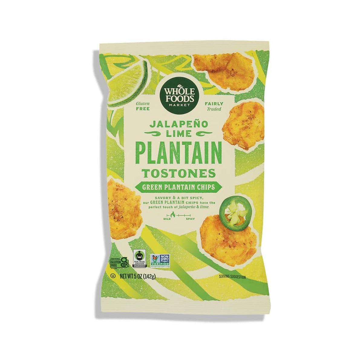 Whole Foods Market Tostones de Plátano Macho Jalapeño y Limón 142 g