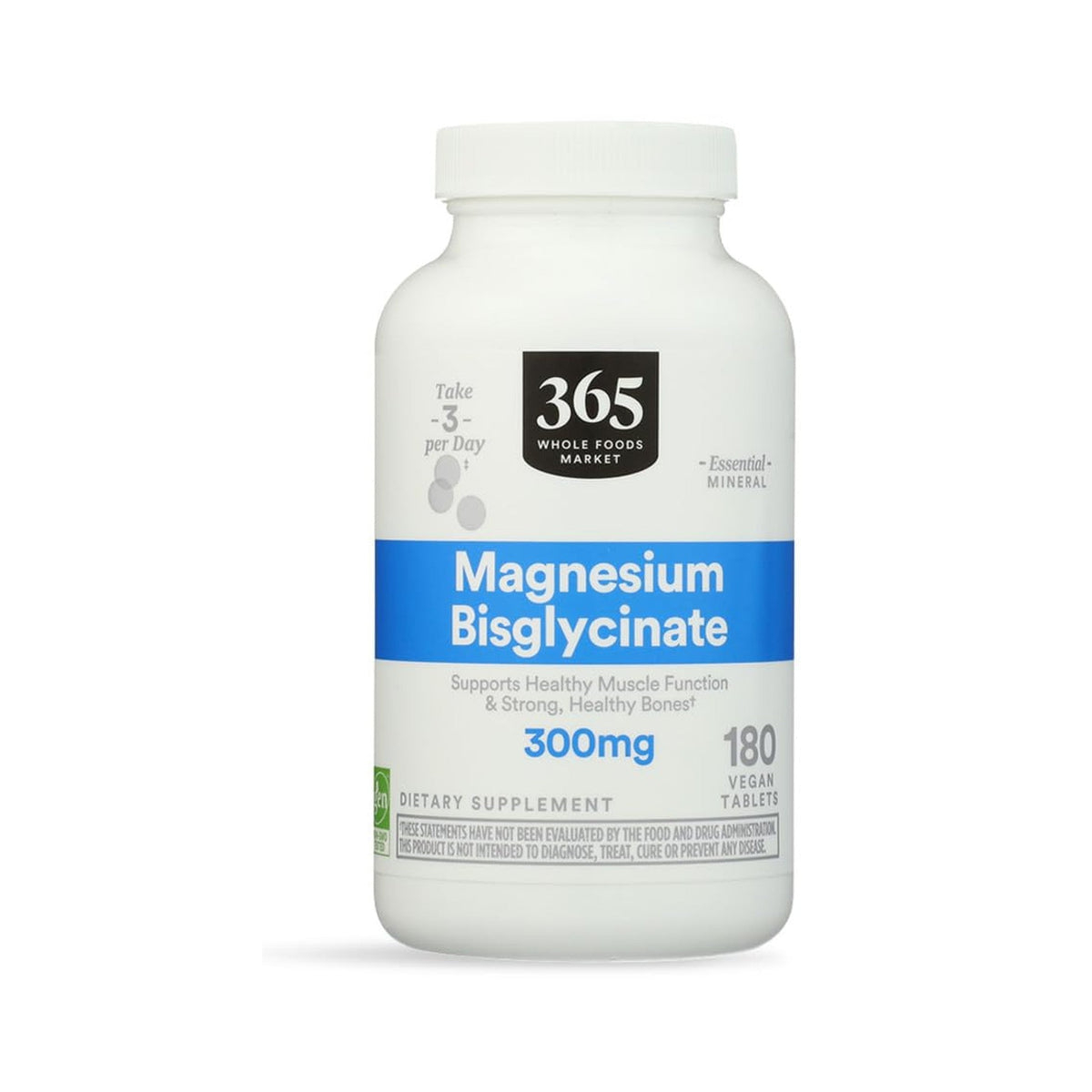 365 Glicinato de Magnesio Quelado 300 Mg 180 Cápsulas
