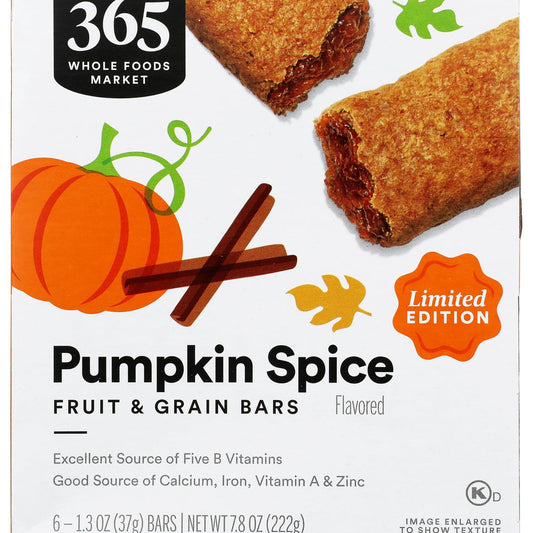 365 Barras de Fruta y Granos Pumpkin Spice 221 g
