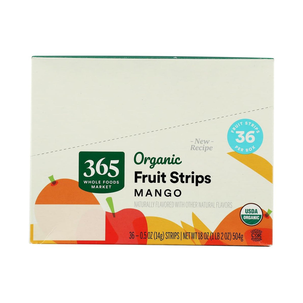 365 Tiras de Fruta Orgánicas de Mango Multipack 14 g