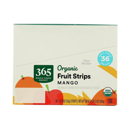 365 Tiras de Fruta Orgánicas de Mango Multipack 14 g