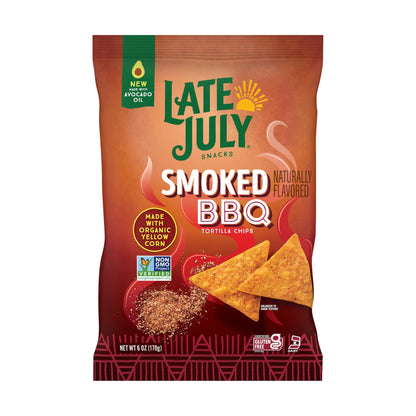 Late July Totopos Orgánicos Sabor BBQ Ahumado 170 g