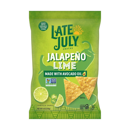 Late July Totopos Orgánicos Sabor Jalapeño y Limón 170 g
