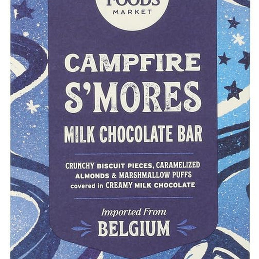 Whole Foods Market Barra de Chocolate Belga con Leche Campfire S'mores 139 g