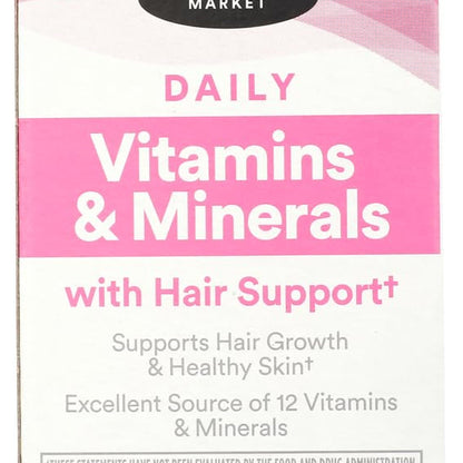 365 Vitaminas y Minerales Diarios con Soporte para Cabello 30 Tabletas