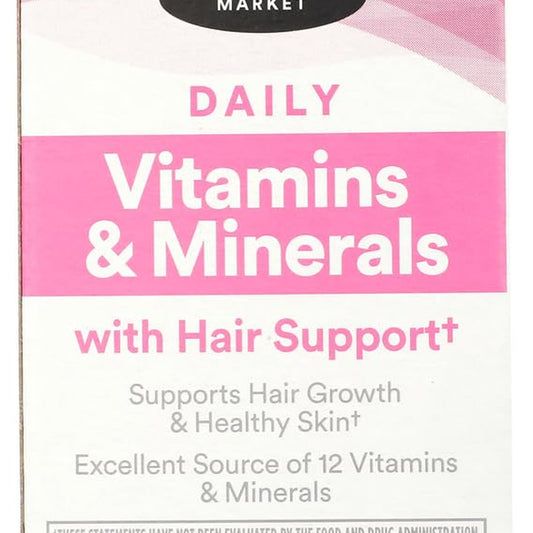 365 Vitaminas y Minerales Diarios con Soporte para Cabello 30 Tabletas