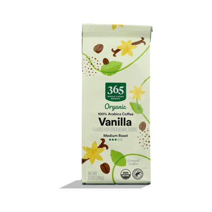 365 Café Molido Orgánico Sabor Vainilla 340 g