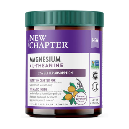 New Chapter Magnesio con L-Teanina en Polvo 142 g