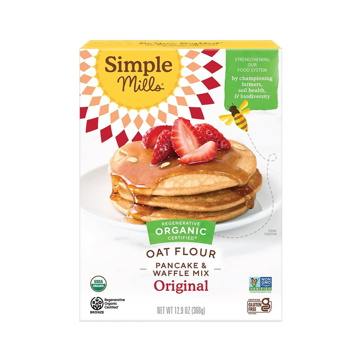 Simple Mills Harina para Hot Cakes Orgánica Original Sin Granos 366 g