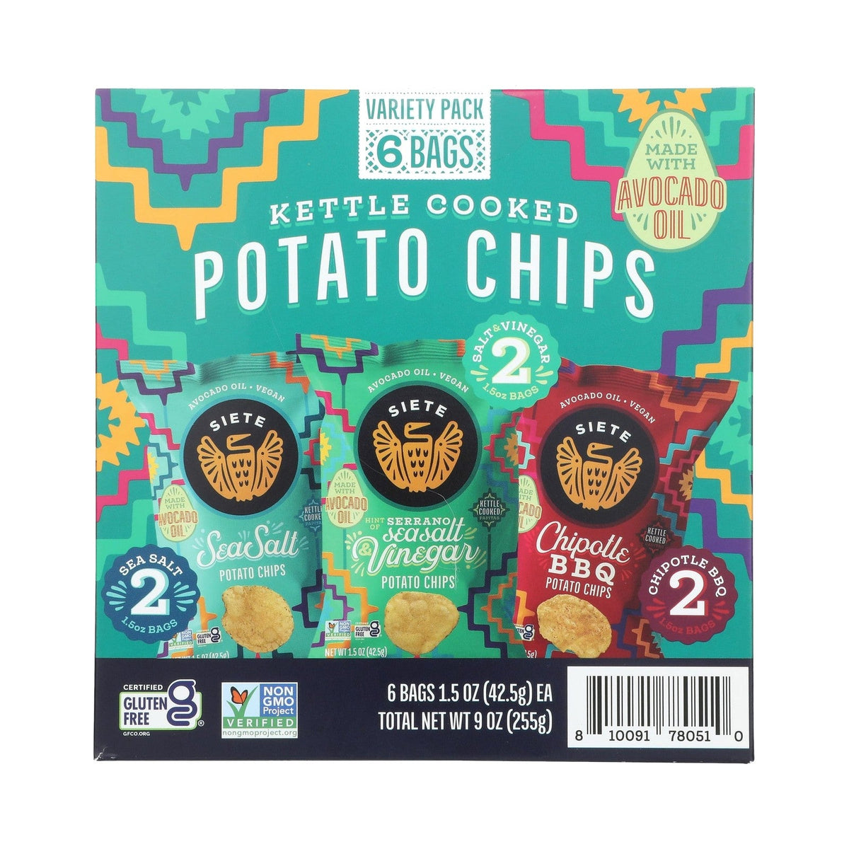 Siete Papas Fritas Surtidas 6 Bolsitas