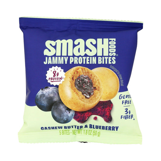 Smash Bocaditos Superfood Crema De Nuez De La India Y Mermelada De Mora Azul 51 g