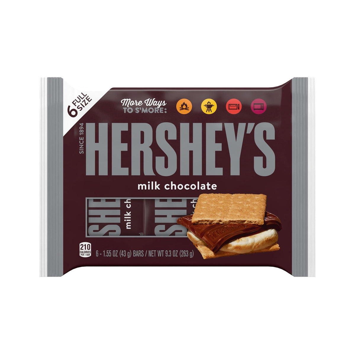 Hershey's Barra de Chocolate con Leche 6 Piezas
