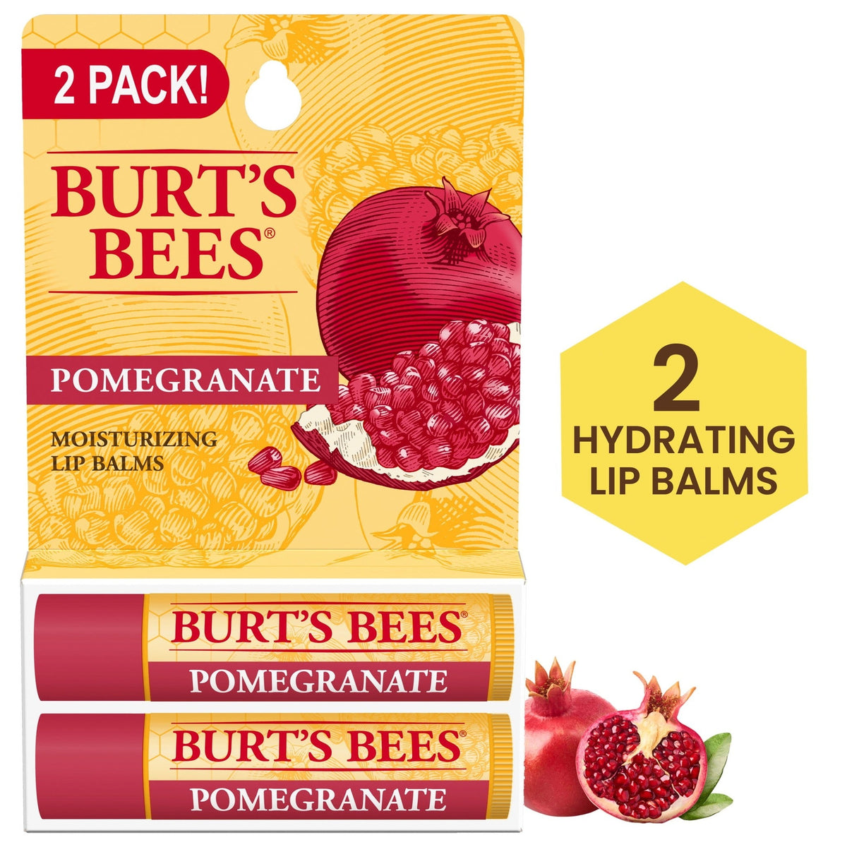Burt's Bees Bálsamo Labial Granada 2 Piezas