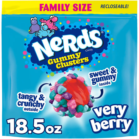 NERDS Gummy Clusters Very Berry Bolsa Grande 524 g